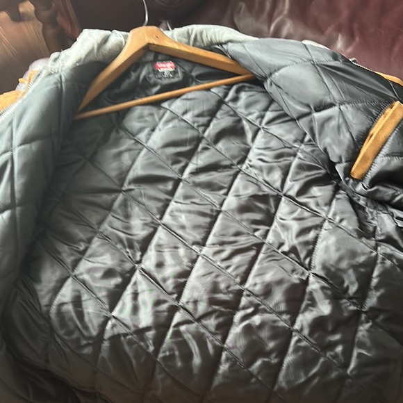 Wrangler Brown and Gray Military Field Jacket with Durable Canvas - Picture 4 of 7